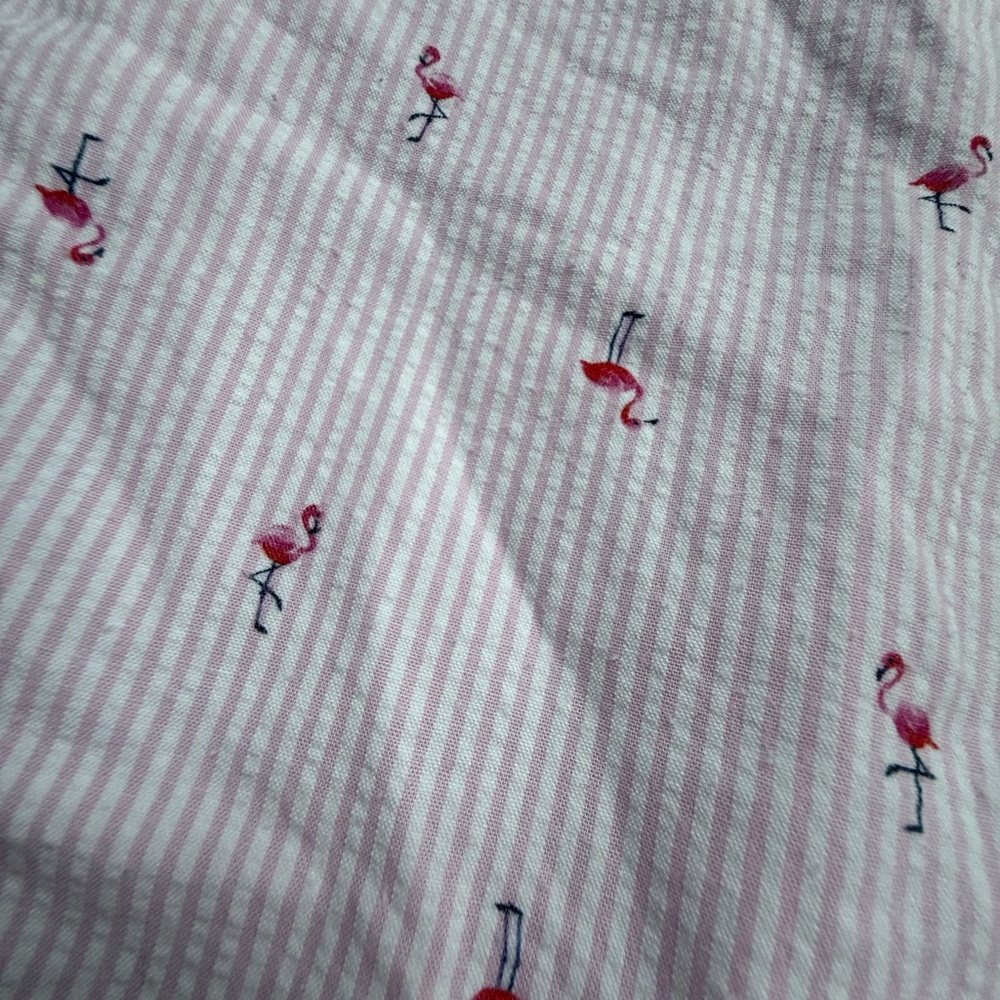 Florence Eiseman Seersucker Flamingo Print Dress 4T - Picture 4 of 9